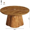 Lantine Solid Wood Coffee Table, 31.5-Inch Farmhouse Round Center Tea Table, Living Room, Small Space, Apartment - 3 of 4