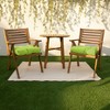 2pc 19" x 19" x 3" Outdoor Tufted U-Shaped Chair Cushions - Sorra Home - 2 of 3