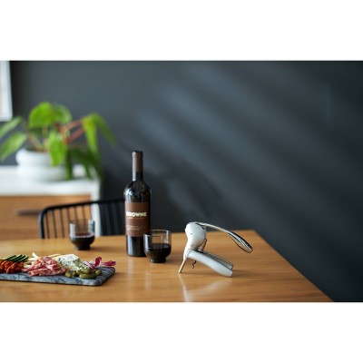 Silver Metal Lever Corkscrew Wine Opener Set