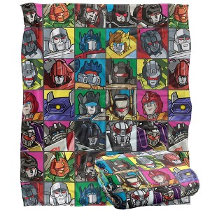 Transformers Transformers Squares Silky Touch Blanket White 50X60 - 1 of 4