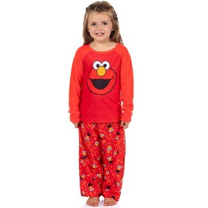 Sesame Street Elmo Pajamas Girls' 2-Piece Lounge Sleep Set - 1 of 4