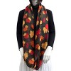 Wrapables Lightweight Winter Holiday Christmas Scarf, Maple Leaves & Pumpkins - 3 of 4