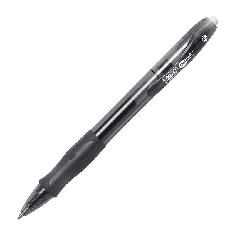 BIC Gel-ocity Retractable Gel Pens, 0.7 mm Medium Tip, Black, Pack of 24, 2 of 3