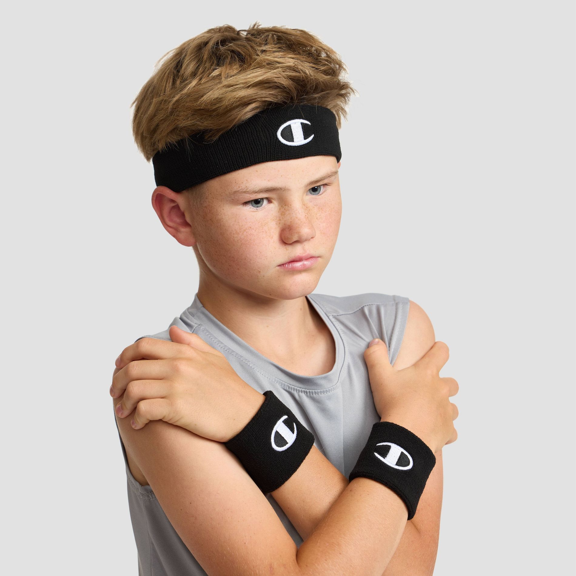 Champion Varsity Headbands+Wristbands 3pk - Black