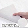 Super Soft Bath Mats 24x60 Non - Slip Washable Absorbent Bathroom Rugs for Tub, Shower, Vanity - White - 4 of 4