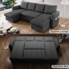 Vipbear 81" Sleeper Sofa Bed with Pull Out Bed, L Shaped Couch Sectional Sleeper Sofa - 4 of 4