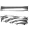 Kumasinova 1PC/2PCS Raised Garden Bed,Galvanized Planter Raised Garden Beds for Outdoor,Metal Raised Beds for Plants,Vegetables,Flower Herb,Silver - 2 of 4