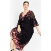 Women's Plus Size Romance Border Dress - black | CITY CHIC - 4 of 4