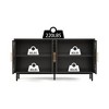 CAVINAS 60" 4-Door Buffet Cabinet with Painted Glass Art,Accent Cabinet with Multiple Compartments,Metal Storage Cabinet for Living Room,Entryway - 4 of 4