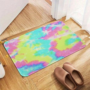 Mint Green And Pink Bathroom Rugs Winter Bath Mat Absorbent Non Slip Bathroom Mat Christmas Soft Floor Carpet 16x20 Inches - 1 of 1