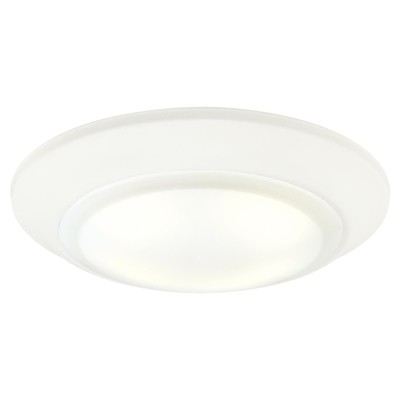 Sleek White 5.5" Steel LED Canless Recessed Downlight, Energy Star