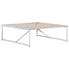 vidaXL Coffee Table White Solid Mango Wood 43.3 x 43.3 x 14.2 in Durable - 3 of 4