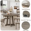 47 Inch Wood Round Dining Table for 4, Farmhouse Dinner Table with Wooden Top and Sturty Legs for Dining Room, Living Room(Table Only), Gray - 3 of 4