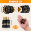 Syemin Landscape Equipment Parts and Accessories, Quick Connect Hose Coupling Set 4 Piece with Rubber Grip for Garden, Lawn, Gold, 1.46"*1.46"*1.97" - 2 of 4