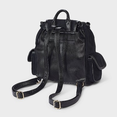 Рюкзак Universal Thread Faux Suede Utility Mini - Universal Thread™ Black — фото 3