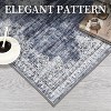 coucheta Washable Vintage Medallion Rug for Bedroom, Farmhouse Non-Slip Retro Floral Print Distressed Carpet, for Living Room, Dining Room, Office - 4 of 4