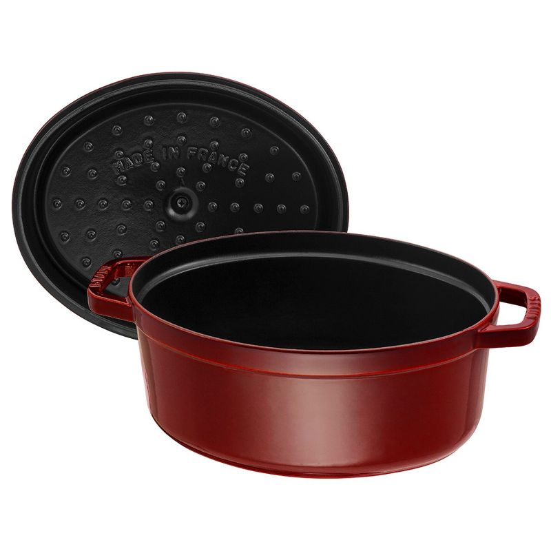 STAUB Cast Iron Oval Cocotte, Dutch Oven, 5.75-quart, serves 5-6, Made in France, 4 of 7