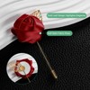 Unique Bargains Wedding Golden Leaf Rose Flower Lapel Pins for Men Suits 18 Pcs - 2 of 4
