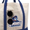 University Of Mary Primary Logo Canvas Tote Bag With External Pocket, Reusable Shoulder Bag for Shopping, School, Beach - 2 of 4