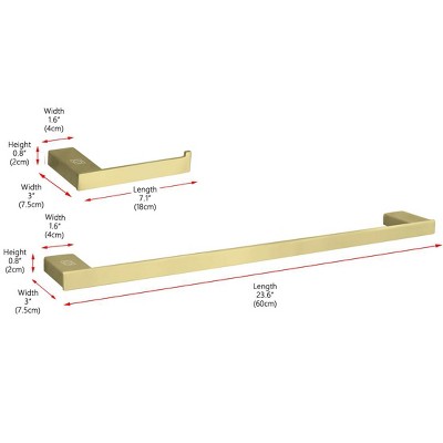 Brushed Gold Stainless Steel Bathroom Hardware Set