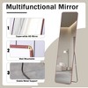 DOMETOUR Full Length Mirror Floor Mirror, Aluminum Alloy Frame Floor Standing or Wall-Mounted Mirror for Bedroom Cloakroom - 3 of 4