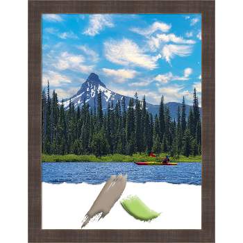 Amanti Art Whiskey Brown Rustic Wood Picture Frame