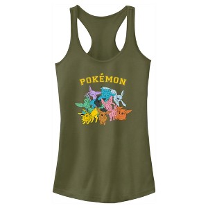 Juniors Womens Pokemon Eeveelutions Racerback Tank Top - 1 of 4