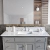 LOVMOR Montary carrara white engineered stone vanity top side backsplash - 2 of 2