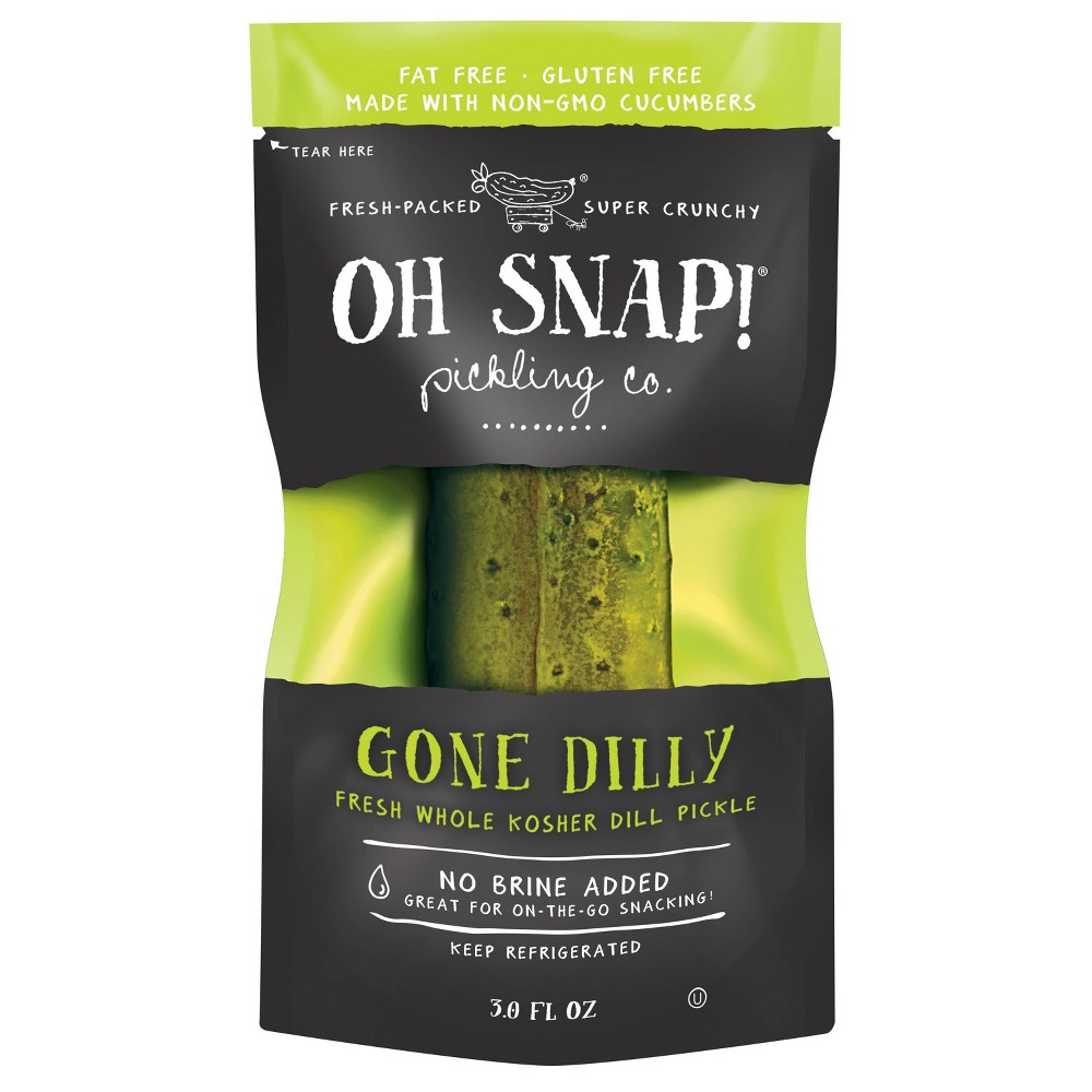 UPC 074329123368 product image for OH SNAP! Gone Dilly Whole Kosher Dill Pickle - 3 fl oz | upcitemdb.com