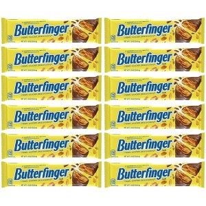 Butterfinger 12/16/24/36 Pack Full Size Single Peanut Butter Candy Bar 1.9oz Each Bulk Packaging - 1 of 4