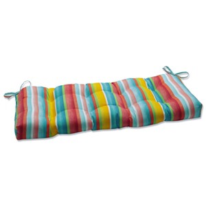 44" x 18" Outdoor/Indoor Blown Bench Cushion Dina - Pillow Perfect - 1 of 4