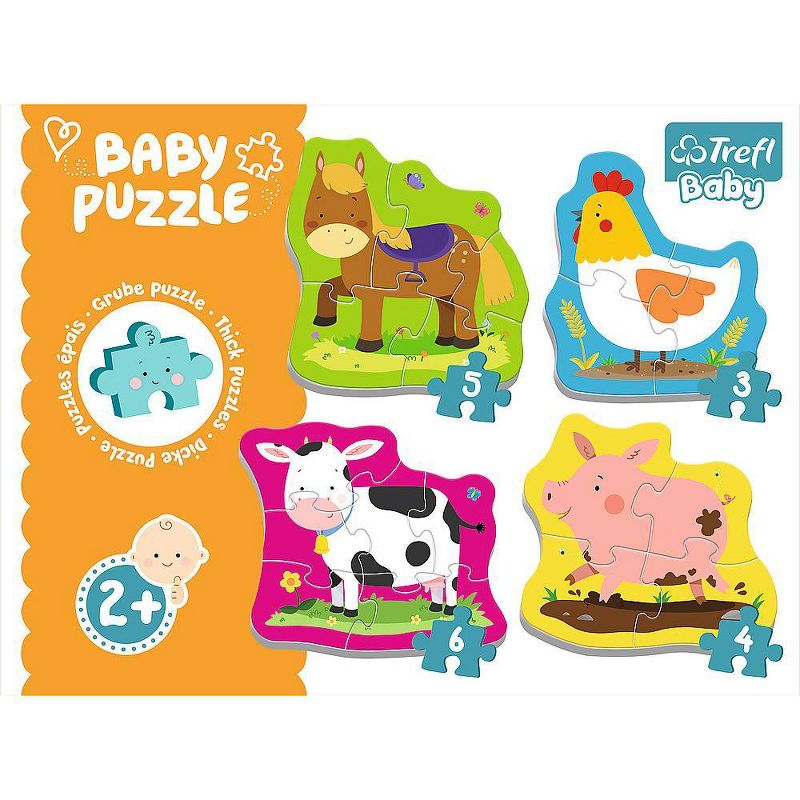 Trefl Animals on the Farm Jigsaw Puzzle: 8pc, Toddler-Friendly, Large Pieces, Educational, Ages 1+, 1 of 8