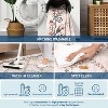 homfan Area Rug Washable Rug Beige Farmhouse Floral Floor Carpet with Rubber Backing, Non Shedding Low Pile Thin Mat, Soft Foldable Printed Carpet - 3 of 4