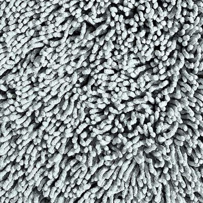 Silver Chenille Shaggy Non-Skid Bath Rug 17 x 24