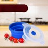 Vdomus Silicone Collapsible Food Storage Containers With Lids - Set of 3, Blue - image 2 of 4