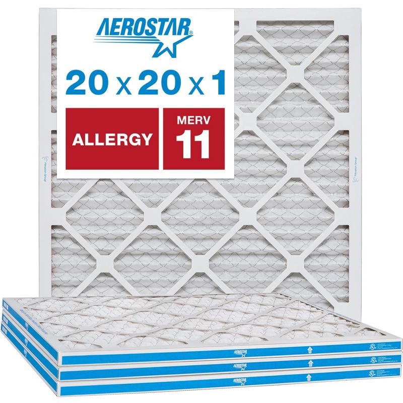 Aerostar AC Furnace Air Filter - Allergy - MERV 11 - Box of 4, 1 of 10