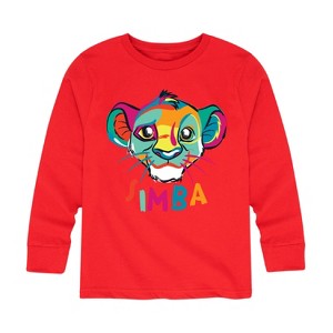 Boys' - Disney - Colorful Simba Long Sleeve Graphic T-Shirt - 1 of 4