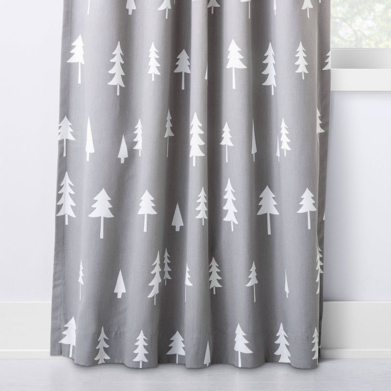 Blackout Curtain Panel Trees - Cloud Island&#153; Gray, 1 of 8