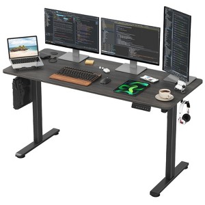 Vynxaria Electric Standing Desk, Adjustable Height Sit Stand Home Office Desk with Splice Board & Memory Controls - 1 of 4
