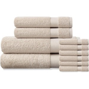 Delara Organic Cotton Luxuriously Plush Bath Towel Set, GOTS & Oeko-TEX Certified, Soft, Quick Dry & Ultra-Absorbent - 1 of 4