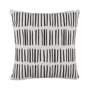 Dash Square Throw Pillow Black/White - Cloth & Co.