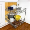 Lynk Professional 14 X 21 Slide Out Double Shelf - Pull Out Two Tier  Sliding Under Cabinet Organizer : Target