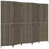 vidaXL Room Divider 5 Panels Gray Poly Rattan - 2 of 4