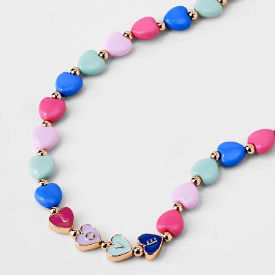 Girls&#39; 2pk Heart Beaded Necklace and Bracelet Set - Cat &#38; Jack&#8482;