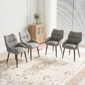 PAGED Luxury Velvet Dining Chairs Modern Dining Room Chairs with High Rebound Seat Cushion for Dining Room, Kitchen, Restaurant - 1 of 4