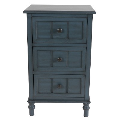 hafley three drawer end table