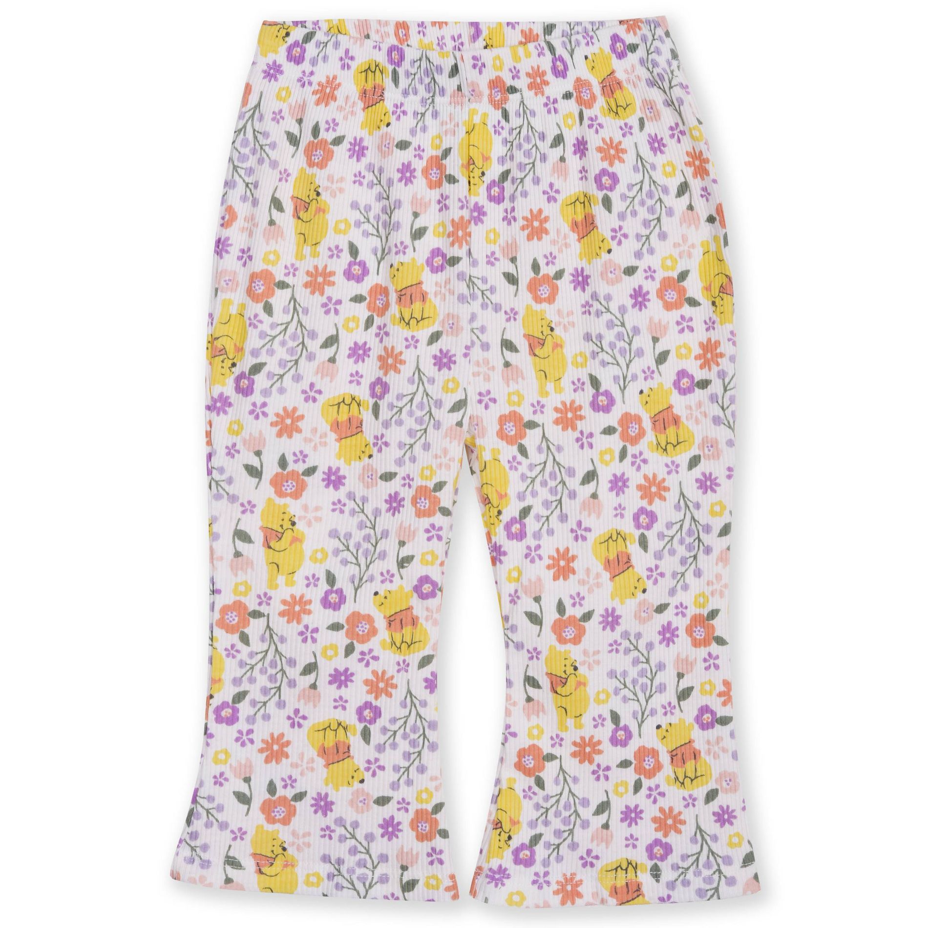 Baby Girls' 2pc Disney Winnie The Pooh Floral Bow Pullover & Bottom Set - Cream