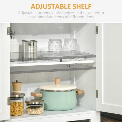LunaLulinlk 63" Small Kitchen Buffet with Trays