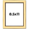 PosterPalooza | Photo Size Simple Gold Picture Frame - UV Acrylic, Foam Board Backing, Hanging Hardware - 2 of 4