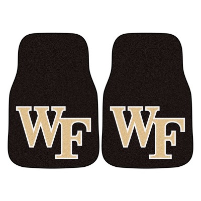 NCAA Wake Forest Demon Deacons University Carpet Car Mat Set - 2pc